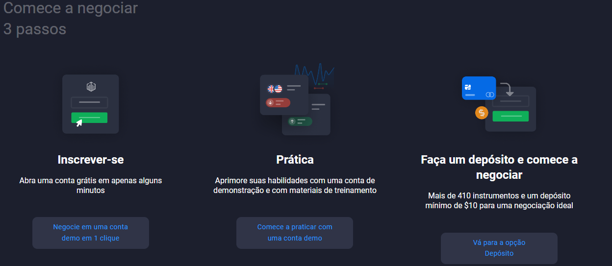 quotex corretora Inscrever-se Abra uma conta grátis em apenas alguns minutos. Prática Aprimore suas habilidades com uma conta de demonstração e com materiais de treinamento. Faça um depósito e comece a negociar